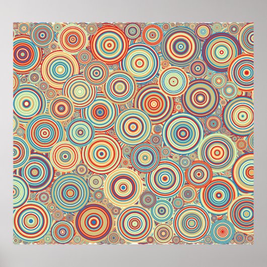 Poster Cercles colorés Art Générique Arrière - plan (Devant)