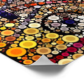 Poster Cercles colorés Mosaïque Croix du Sud-Ouest Design (Coin)