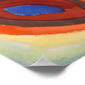 Poster Cercles concentrés Carré de Kandinsky (Coin)