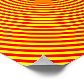 Poster Cercles concentriques rouges et jaunes (Coin)