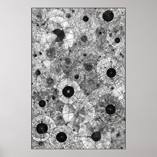 Poster Cercles concentriques : une symphonie géométrique (Devant)