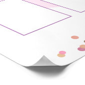 Poster Cercles Confetti Roses Vide Plan de siège 12Table (Coin)