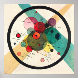 Poster Cercles dans un cercle, Kandinsky