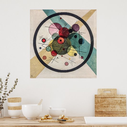 Poster Cercles dans un cercle - Kandinsky (Cuisine)