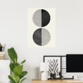 Poster Cercles d'aquarelle du milieu du siècle (Bureau à domicile)