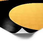 Poster Cercles de chevauchement en noir (Coin)