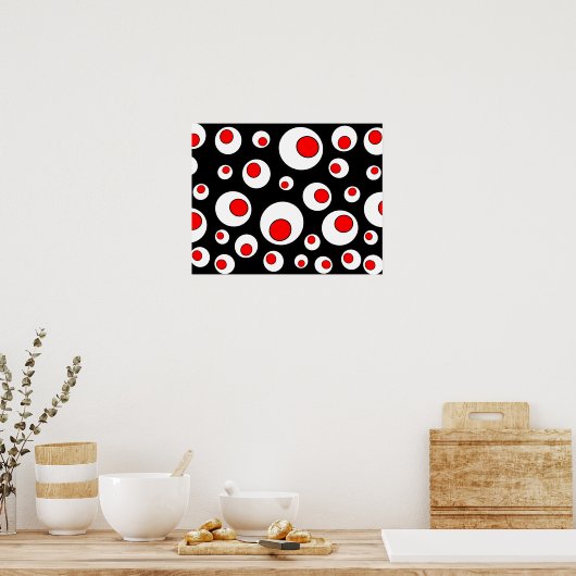 Poster Cercles de Cool géométriques Abstraits (Cuisine)