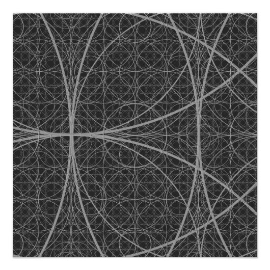 Poster Cercles de géométrie sacrés Fleur de vie (Devant)