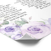 Poster Cercles de Mariage Floral de lavande violette (Coin)