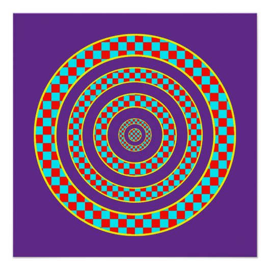 Poster Cercles de motifs (Devant)