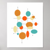 Poster Cercles de style moderne du milieu du siècle (Devant)
