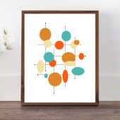 Poster Cercles de style moderne du milieu du siècle