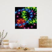 Poster cercles d'étoiles vives (Cuisine)