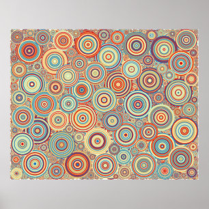 Poster Cercles distribués couleur Art Générique Abstrait