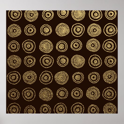 Poster Cercles d'or : Motif à main (Devant)