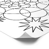 Poster - Cercles et étoiles Mandala to Color (Coin)