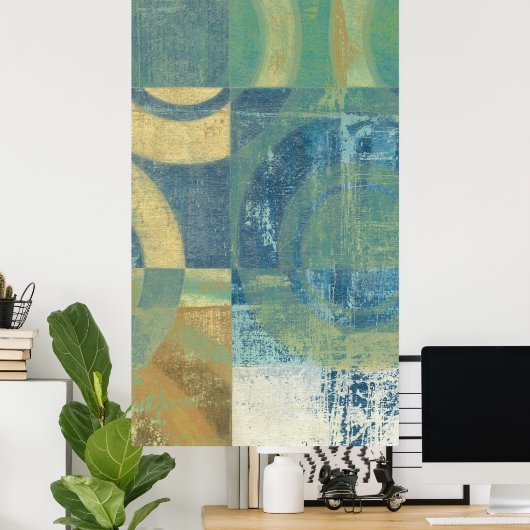 Poster Cercles et panneaux multicolores (Bureau à domicile)