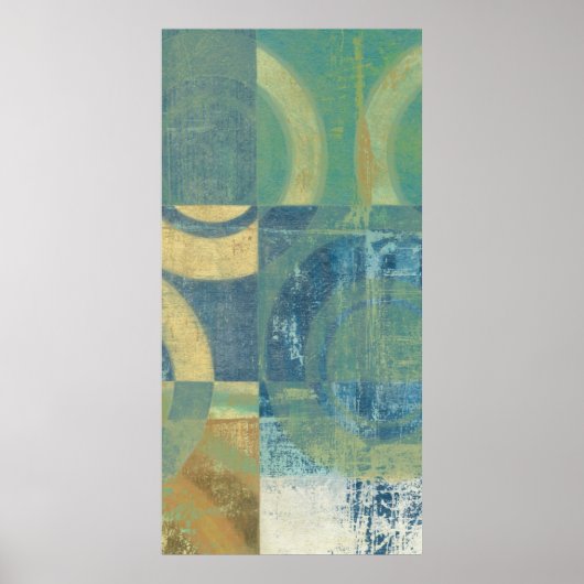 Poster Cercles et panneaux multicolores (Devant)