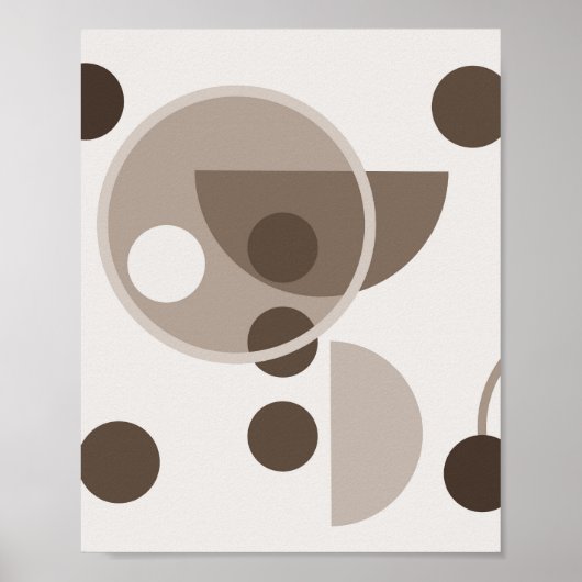 Poster Cercles géométriques Abstraits (Devant)