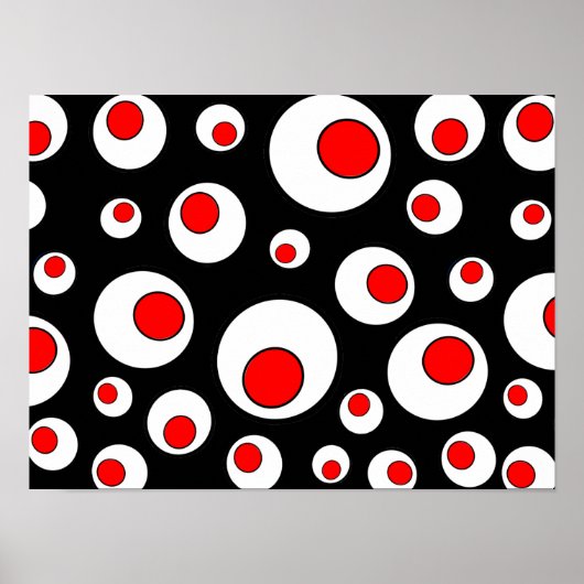 Poster Cercles géométriques cool abstraits (Devant)