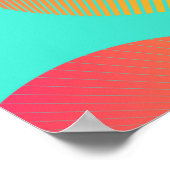 Poster cercles graphiques sans couture motif en orange bl (Coin)