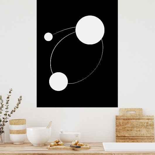 Poster Cercles interconnectés Art Abstrait | G minimalist (Cuisine)