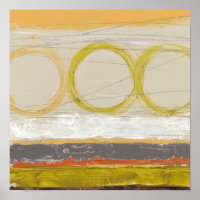 Cercles jaunes et orange sur Arrière - plan multic