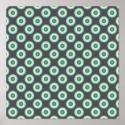 Poster Cercles mixtes gris par Shirley Taylor (Devant)