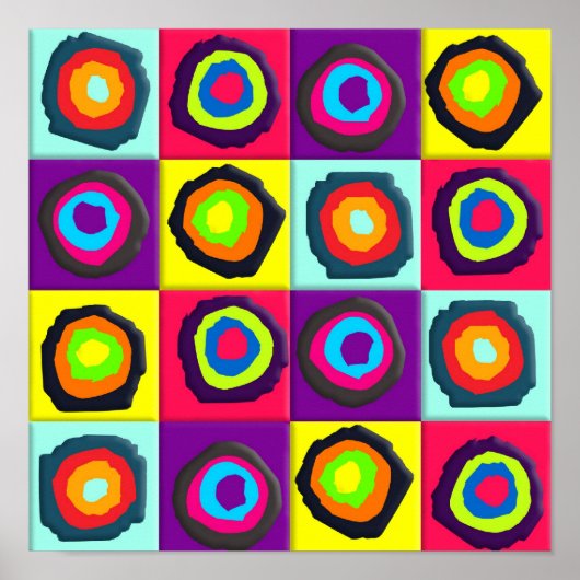 Poster cercles motif (Devant)