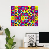 Poster cercles motif (Bureau à domicile)