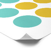 Poster Cercles, moutarde moderne du milieu du siècle et t (Coin)