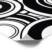 Poster Cercles noirs et blancs (Coin)