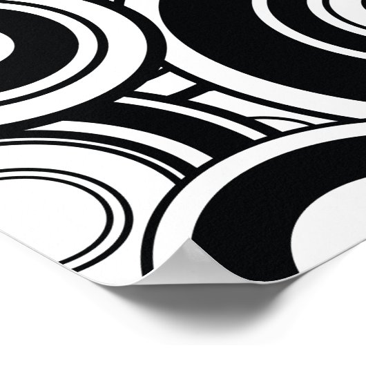 Poster Cercles noirs et blancs (Coin)