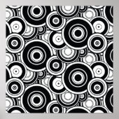 Poster Cercles noirs et blancs (Devant)