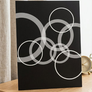 Poster Cercles noirs et blancs modernes qui se chevauchen