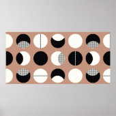 Poster Cercles noirs et blancs motif sans soudure (Devant)