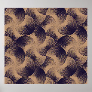 Poster Cercles Optiques Illusion : Géométrique sans joint