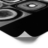 Poster Cercles Poster-Monochrome-Kandinsky-Concentré (Coin)