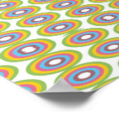 Poster Cercles rétro motif (Coin)