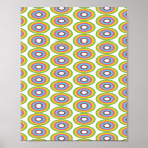 Poster Cercles rétro motif