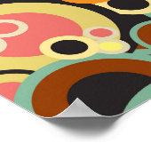 Poster Cercles rétro motif / Palette de couleur rétro (Coin)