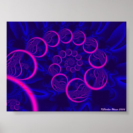 Poster Cercles roses (Devant)