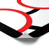 Poster Cercles rouges et noirs (Coin)