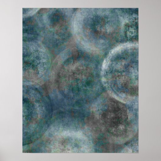 Poster Cercles texturés Abstraits colorés contemporains (Devant)