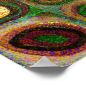 Poster Cercles verts Art Abstrait (Coin)