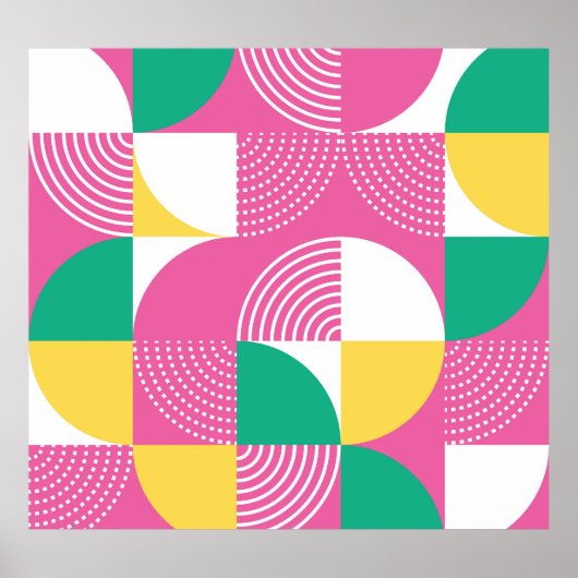 Poster Cercles vintages : Harmonie Graphique. (Devant)