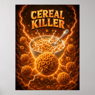 Poster Céréal Cosmic Crunch Fun Vibe