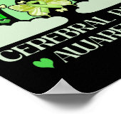 Poster Cérébral Palsy Awareness Bleached Arc-en-ciel Boho (Coin)