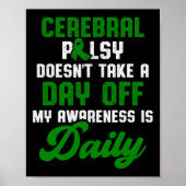 Poster Cérébral Palsy Cp Sensibilisation Guerrier Surv (Devant)