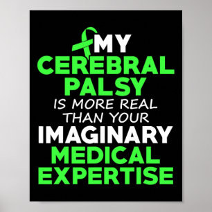 Poster Cérébral Palsy Cp Sensibilisation Véritable Surviv